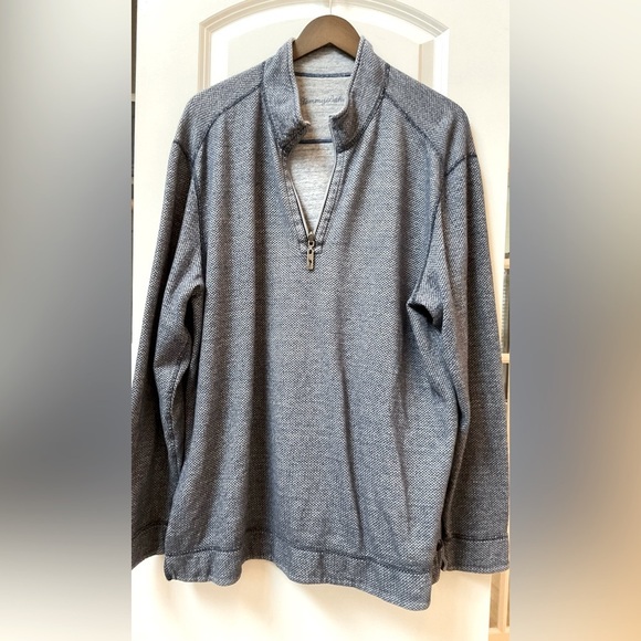 Tommy Bahama Reversible Half Zip Pullover - Picture 2 of 7